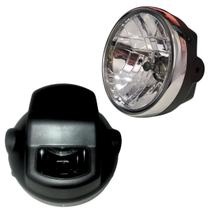 Farol Completo Cg Titan 150 KS/ES/ESD/ Fan 150 até 2008 Aro Cromado C/ Lampada Moto