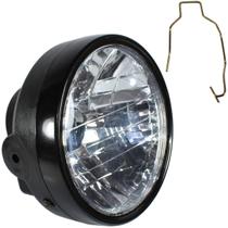 Farol completo CG125 Titan Fan 2000 a 2013 aro preto bloco globo optico
