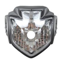 Farol Completo Com Carenagens Prata Fosco Da Foco Sportive Para Fazer 250 Ano 2016 Plástico Rígido E Acabamento Alto Pad