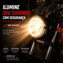 Farol Completo Compatível Yamaha Factor 125 2009 Aro Cromado Sem Lâmpada Farol Completo Compatível Yamaha Factor 125 2009 Aro Cromado Sem Lâmpada
