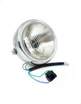 Farol Completo Intruder 125 Cromado 06-10 P/ Lâmpada H-4 Farol Completo Intruder 125 Cromado 06-10 P/ Lâmpada H-4