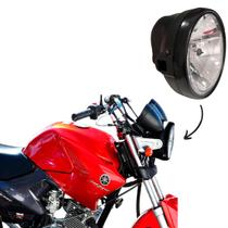 Farol Completo Moto Factor 125 Aro Preto C/Lampada 2009 em diante Farol Completo Moto Factor 125 Aro Preto C/Lampada 2009 em diante