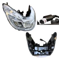 Farol Completo Moto PCX 150 de 2016 Até 2018 Com LED e DRL Farol Completo Moto PCX 150 de 2016 Até 2018 Com LED e DRL