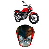 Farol Completo Suporte Aranha Honda Fan 160 Azul Vermelho Preto Branco Prata - Sportive Farol Completo Suporte Aranha Honda Fan 160 Azul Vermelho Preto Branco Prata - Sportive
