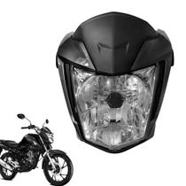 Farol Completo Titan 160 2022+ Cinza Cygnus Preto Fosco Melc