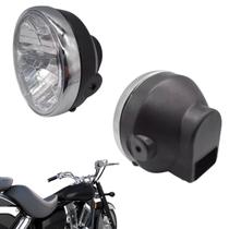 Farol Completo TITAN KS/ES/FAN 125 2000/2009 Aro Cromado Aço Reforçado Motocicletas