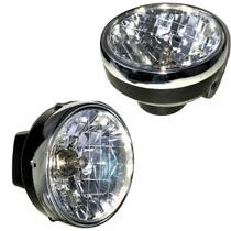 Farol Completo Titan KS/ES/FAN 125 2012 Aro Cromado/Preto Com Lâmpada H4 Branco Quente Moto Farol Completo Titan KS/ES/FAN 125 2012 Aro Cromado/Preto Com Lâmpada H4 Branco Quente Moto