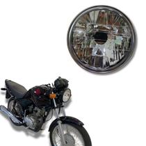 Farol Completo Titan KS/ES/FAN 125 2012 Em Diante Aro Cromado De Aço Motos Farol Completo Titan KS/ES/FAN 125 2012 Em Diante Aro Cromado De Aço Motos