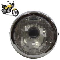 Farol Completo Yes 125 2005 2006 Máscara Cromada Cristal Lisa Vidro Aro Cromado
