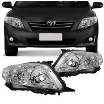 Farol Corolla 2008 2009 2010 2011 Máscara Cromada Foco Duplo Farol Corolla 2008 2009 2010 2011 Máscara Cromada Foco Duplo
