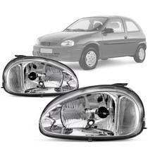 Farol Corsa 2000 A 2002 Classic 2003 A 2007 Mascara Cromada Farol Corsa 2000 A 2002 Classic 2003 A 2007 Mascara Cromada
