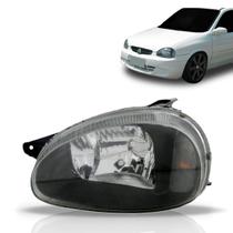 Farol Corsa 2000 A 2010 Mascara Negra Lente Lisa Farol Corsa 2000 A 2010 Mascara Negra Lente Lisa