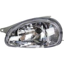 Farol Corsa 2001 2002 2003 2004 2005 a 2009 Lente Lisa - Esquerdo Farol Corsa 2001 2002 2003 2004 2005 a 2009 Lente Lisa - Esquerdo
