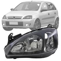 Farol corsa 2008 09 10 a 2012 montana ld esquerdo masc negra