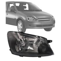 Farol corsa classic 2011 a 2016 mascara negra lado esquerdo