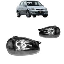 Farol Corsa Classic Mascara Negra 2000 A 2010 Direito