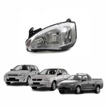 Farol Corsa e Montana 2003 a 2012 Cromado Esquerdo