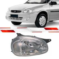 FAROL CORSA HATCH ATÉ 2002 SEDAN Até 2010 LD PISCA AMARELO CARCAÇA CINZA