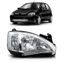Farol corsa montana 2008 2009 2010 2011 cromado pisca liso Farol corsa montana 2008 2009 2010 2011 cromado pisca liso