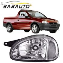 Farol corsa pick up 1994 a 2002 cromado direito vidro Farol corsa pick up 1994 a 2002 cromado direito vidro