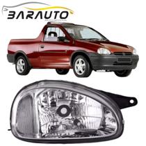 Farol corsa pick up 1994 a 2002 cromado esquerdo vidro