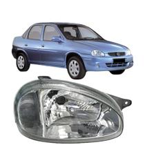 Farol corsa sedan cromado 1994 a 2002 direito