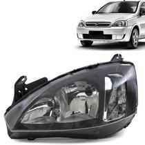 Farol corsa sedan e montana 2008 até 2012 le mascara negra usa lâmpada h7 e h1