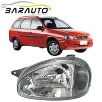 Farol corsa wagon 1994 a 2002 cromado esquerdo term