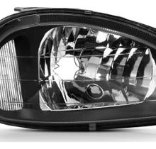 Farol corsa Wagon 99 classic 2000 a 2008 lado Direito carcaça preta lente lisa Mascara Negra