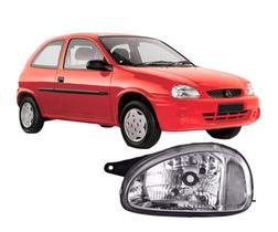 Farol corsa wind 1994 a 2000 mascara cromado direito vidro