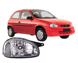 Farol corsa wind 1994 a 2000 mascara cromado esquerdo vidro