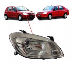 Farol Cromado Celta 2006 A 2015 Prisma 2006 A 2012 Direito