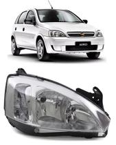 Farol Cromado Corsa Montana 2008 2009 2010 Direito Farol Cromado Corsa Montana 2008 2009 2010 Direito