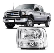 Farol Cromado F250 F350 F4000 2007 2008 09 10 2011 Esquerdo