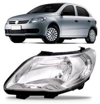 Farol Cromado Foco Simples Gol Voyage Saveiro G5 Esquerdo