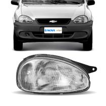 Farol Cromado Lado Direito Lente De Vidro Arteb Corsa 1994 A 2000 160180