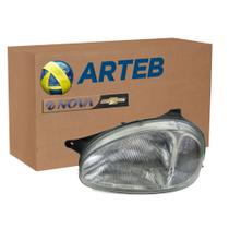 Farol Cromado Lado Esquerdo Lente De Vidro Arteb Corsa 1994 A 2000 160179