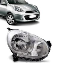 Farol Cromado Nissan March 2011 2012 2013 2014 Direito