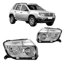 Farol Cromado Renault Duster 2010 á 2015 L/Direito