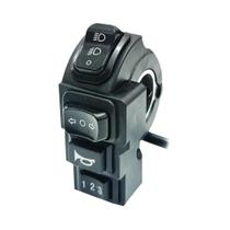 Farol De Bicicleta Elétrica 4 Em 1 Com Sinal De Direção E Controle De Buzina, Conector SM De 9