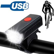 Farol De Bike Lanterna Bicicleta Ciclismo Farolete Recarregável USB LY-21 - YAJIAPLUS