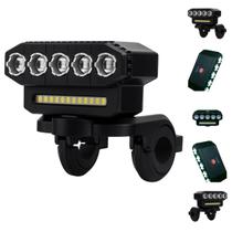 Farol De Bike Recarregável 5 LED 12 SMD Iluminação Forte Para Ciclismo Noite Trilha Estrada Farol De Bike Recarregável 5 LED 12 SMD Iluminação Forte Para Ciclismo Noite Trilha Estrada