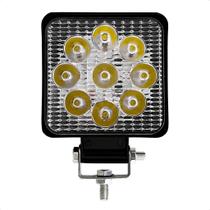 FAROL DE LED AUXILIAR QUADRADO 27W 9 LEDS TROLLER OFF-ROAD CARRO 4x4 LE-6711 -1012 FAROL DE LED AUXILIAR QUADRADO 27W 9 LEDS TROLLER OFF-ROAD CARRO 4x4 LE-6711 -1012