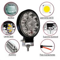 Farol de led auxiliar redondo 27w 9 leds troller off-road carro 4x4 le-6710 -1013