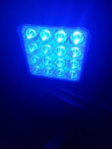 Farol de Led Azul Quadrado 48w Pulverizador Agricola 14 Leds Potente