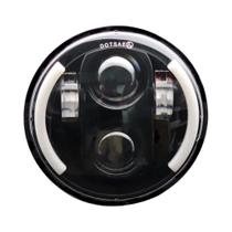 Farol De LED Branco Para Motocicleta 5 3/4 Polegadas Com Halo DRL Angel Eyes Para Dyna Sportster