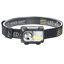 Farol de LED com sensor de movimento, fontes de luz duplas, bateria recarregável USB