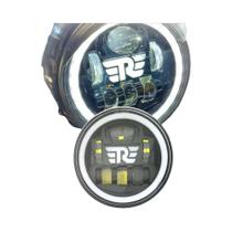 Farol De LED De 7 Polegadas Para Motocicleta Com Luz Alta/Baixa, Sinalizador E Luz Diurna Para Royal