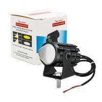 Farol De LED Dupla Cor Para Moto Com Lente Projetora 2 Peças, Luz Auxiliar De Neblina Para ATV E Farol De LED Dupla Cor Para Moto Com Lente Projetora 2 Peças, Luz Auxiliar De Neblina Para ATV E