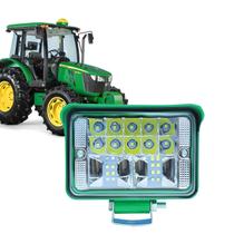 Farol De Led Milha Forte Trator Maquina John Deere 108w Par